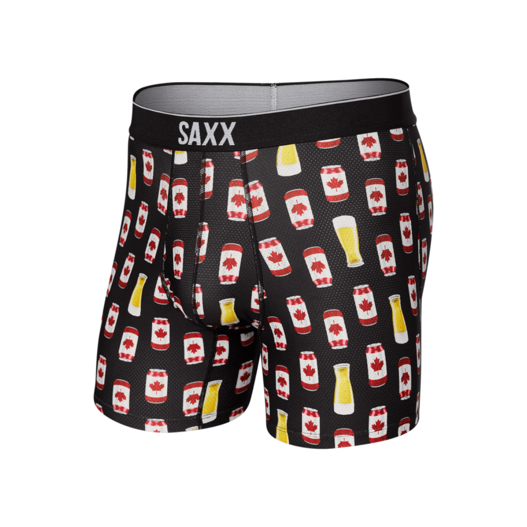 Saxx Volt Breathable Mesh Boxer Brief - CHEERS CANADA-BLACK