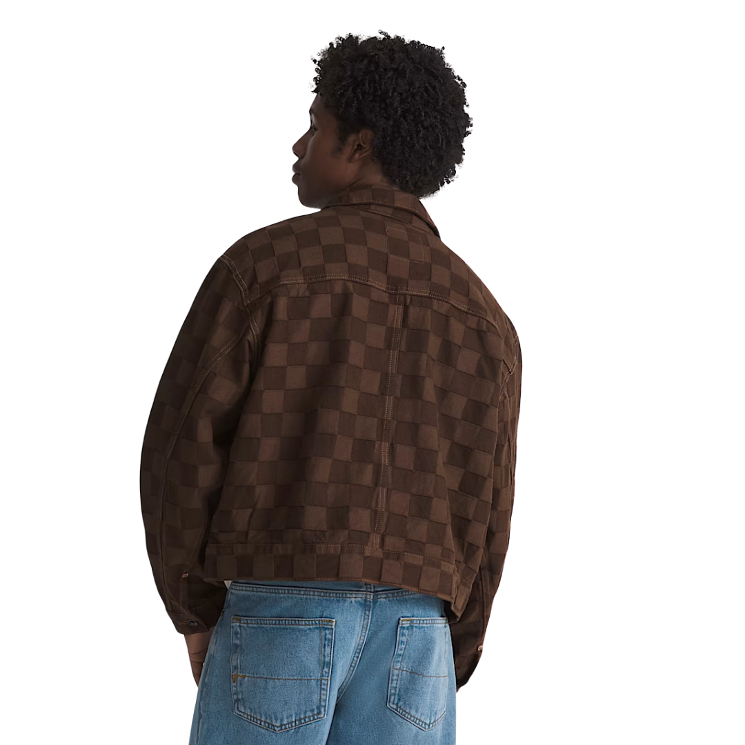 Vans Vans Men's Check-5 Checkboard Denim Trucker - Demitasse Demitasse M Mens Street Jackets