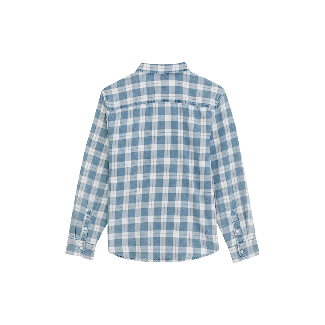 Vans Vans Men's Lawson Vintage Indigo LS Shirt - Bleach Indigo Bleach Indigo M Mens Long Sleeve T-Shirts