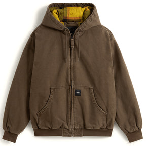 Vans Vans Men's Workwear Canvas Full Zip Jacket Coal Brown M Mens Street Jackets