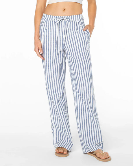 Roxy Roxy Women's Mavericks Trouser BLUE HORIZON JAIL BIRD STRIPE XS Womens Pants and Jeans