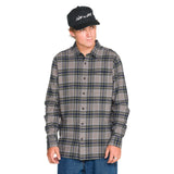 Volcom Volcom Men's Caden Plaid Long Sleeve - Pewter Pewter M Mens Flannel Long Sleeve Shirts
