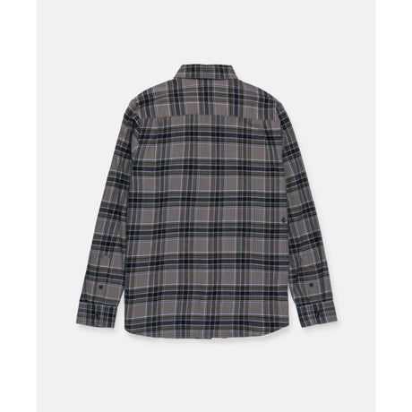 Volcom Volcom Men's Caden Plaid Long Sleeve - Pewter Pewter M Mens Flannel Long Sleeve Shirts