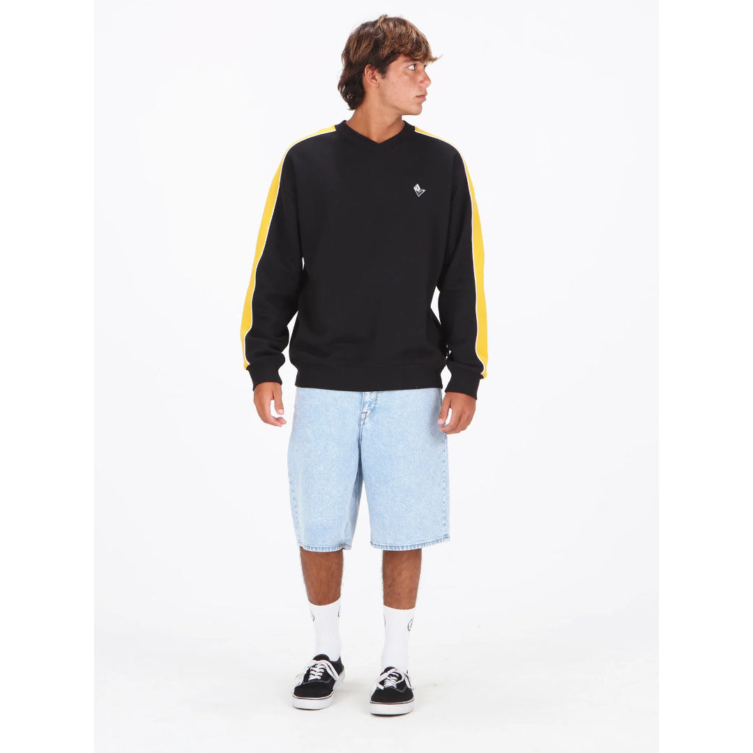 Volcom Volcom Men's Flying Hi Crew - Antique Black Antique Black M Mens Crew Sweatshirt