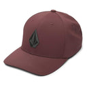 Volcom Volcom Men's Stone Tech Flexfit Delta Hat - Burgundy Burgundy S/M Mens Hats Flat Brim