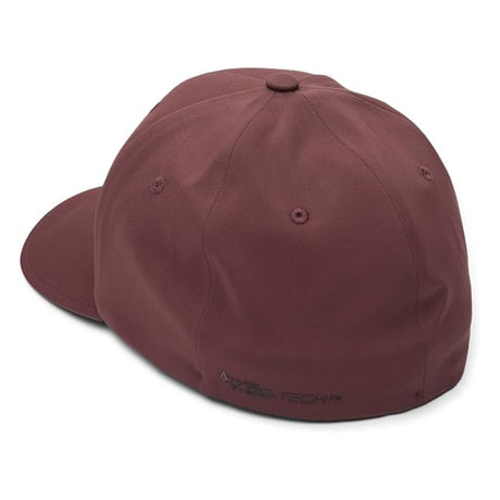 Volcom Volcom Men's Stone Tech Flexfit Delta Hat - Burgundy Burgundy S/M Mens Hats Flat Brim