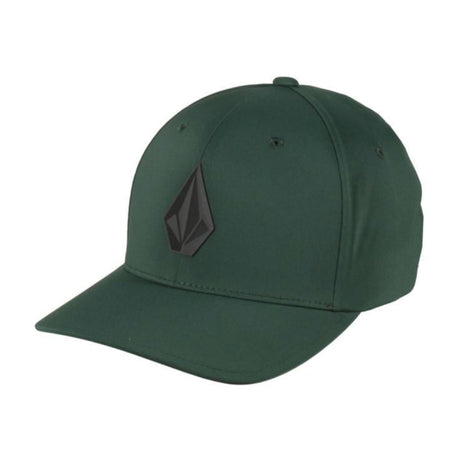 Volcom Volcom Men's Stone Tech Flexfit Delta Hat - Pine Green Pine Green S/M Mens Hats Flat Brim