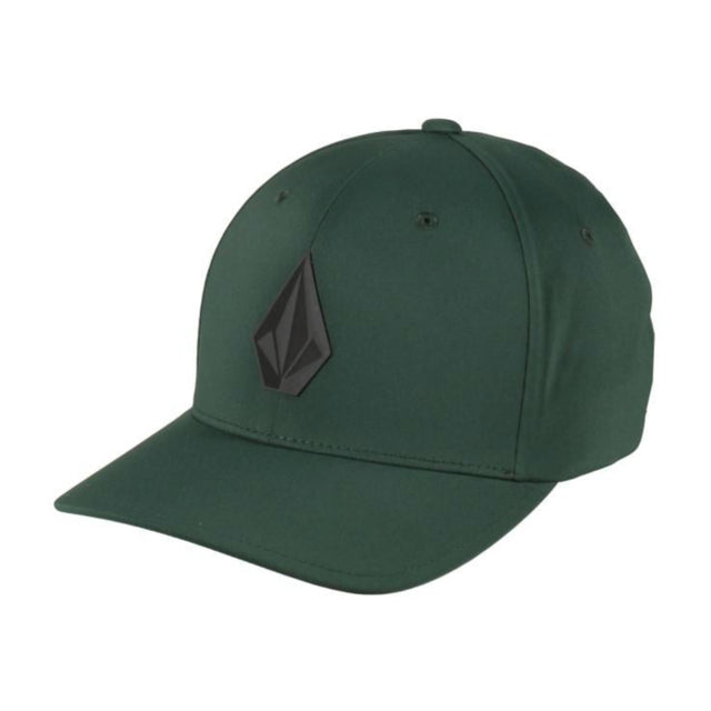 Volcom Volcom Men's Stone Tech Flexfit Delta Hat - Pine Green Pine Green S/M Mens Hats Flat Brim