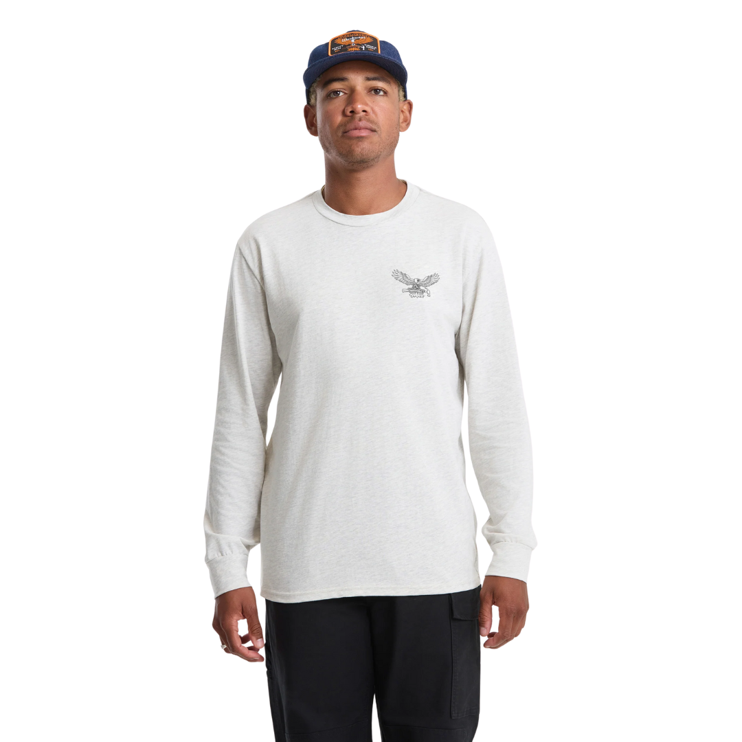 Volcom Men's Hammered Long Sleeve Tee - Stone Heather