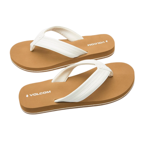 Volcom Volcom Women's Boyfriends Thong Sandals - White White 5 Womens Slip on Sandals 5 to 11
