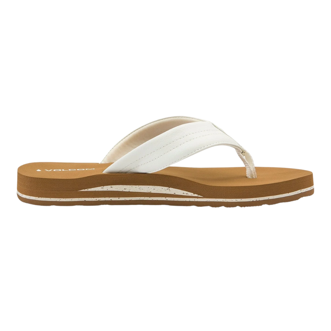 Volcom Volcom Women's Boyfriends Thong Sandals - White White 5 Womens Slip on Sandals 5 to 11