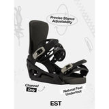 Burton Women's Lexa EST® Snowboard Bindings - Black Black M Womens Snowboard Bindings