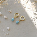 Glee Jewelry Glee Zia Hoops silver/rose quartz OS Jewelry