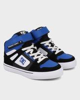 DC Youth Pure Hi Top EV Shoes - Blue/Black/White