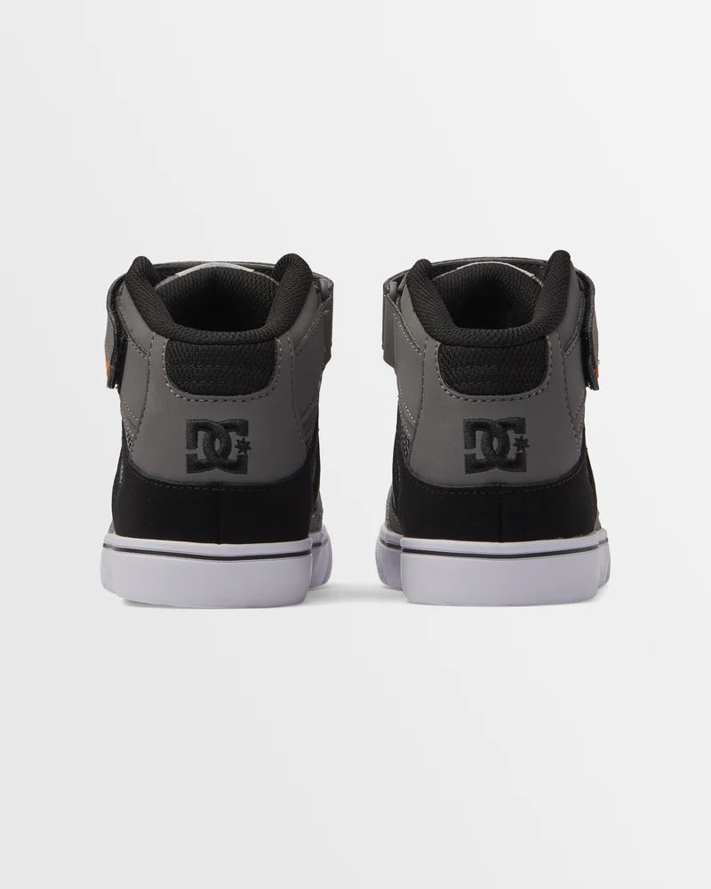 DC Pure Boys High Tops Shoes -Red/Heather Grey