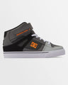 DC Pure Boys High Tops Shoes -Red/Heather Grey