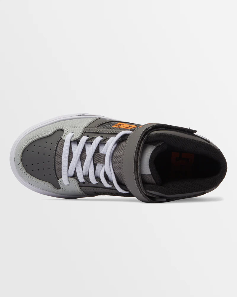 DC Pure Boys High Tops Shoes -Red/Heather Grey