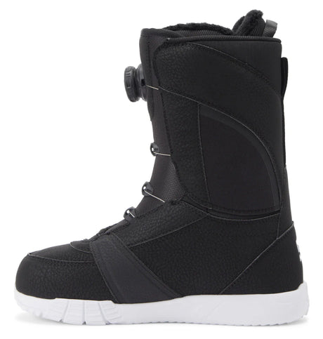 DC DC Women's Lotus Boa Snowboard Boots-BLACK/WHITE/BLACK Black/White/Black 10 Womens Snowboard Boa Boots 5 to 11 US womens size