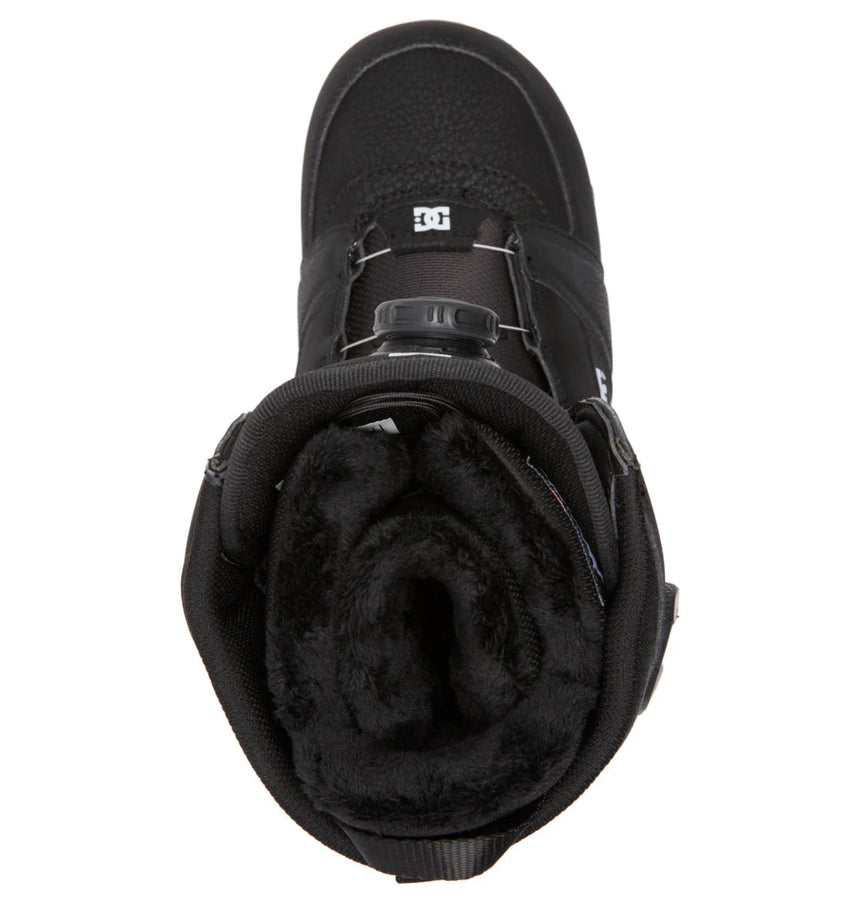 Botas de snowboard DC Lotus Boa para mujer (negro/blanco)