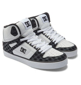 DC Men's Pure High-Top WC Shoes - Black/White Monogram