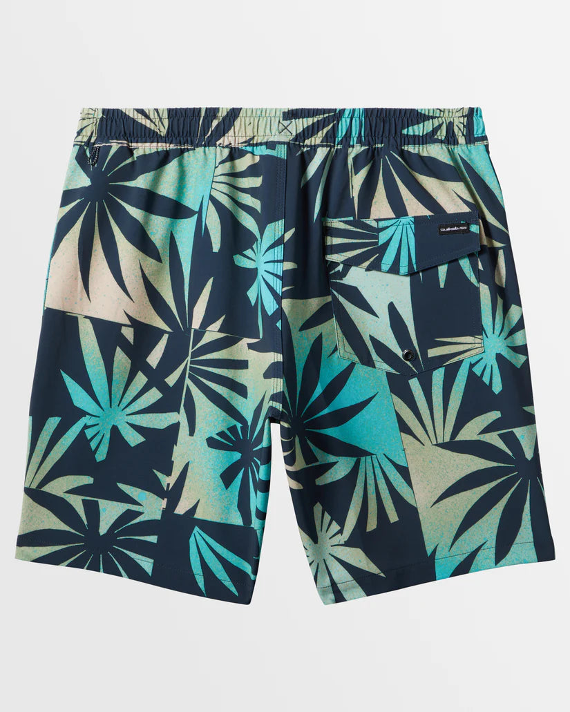 Quiksilver Quiksilver Men's Remade Mix Volley 17NB Shorts OYSTER WHITE S Mens Elastic Swim Trunks