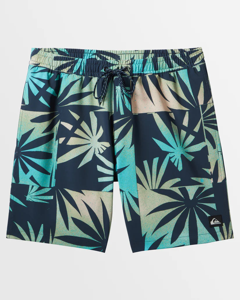 Quiksilver Quiksilver Men's Remade Mix Volley 17NB Shorts OYSTER WHITE S Mens Elastic Swim Trunks