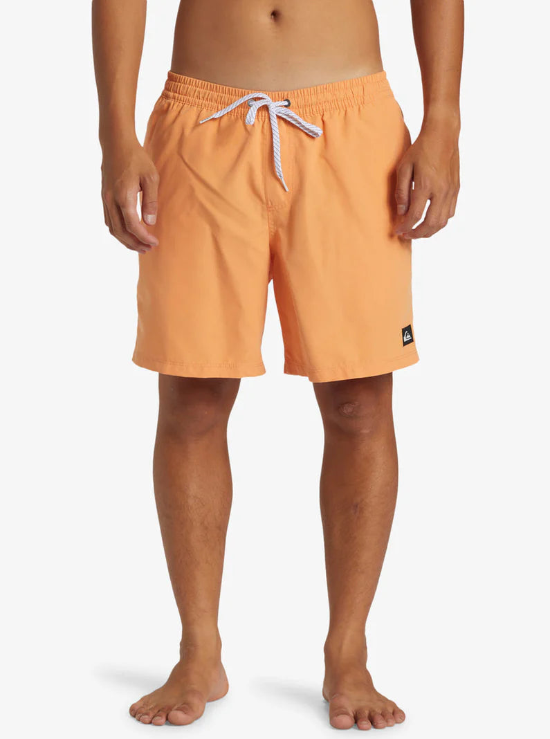 Quiksilver Quiksilver Men's Everyday Solid Volley 17" Marine Blue S Mens Elastic Swim Trunks