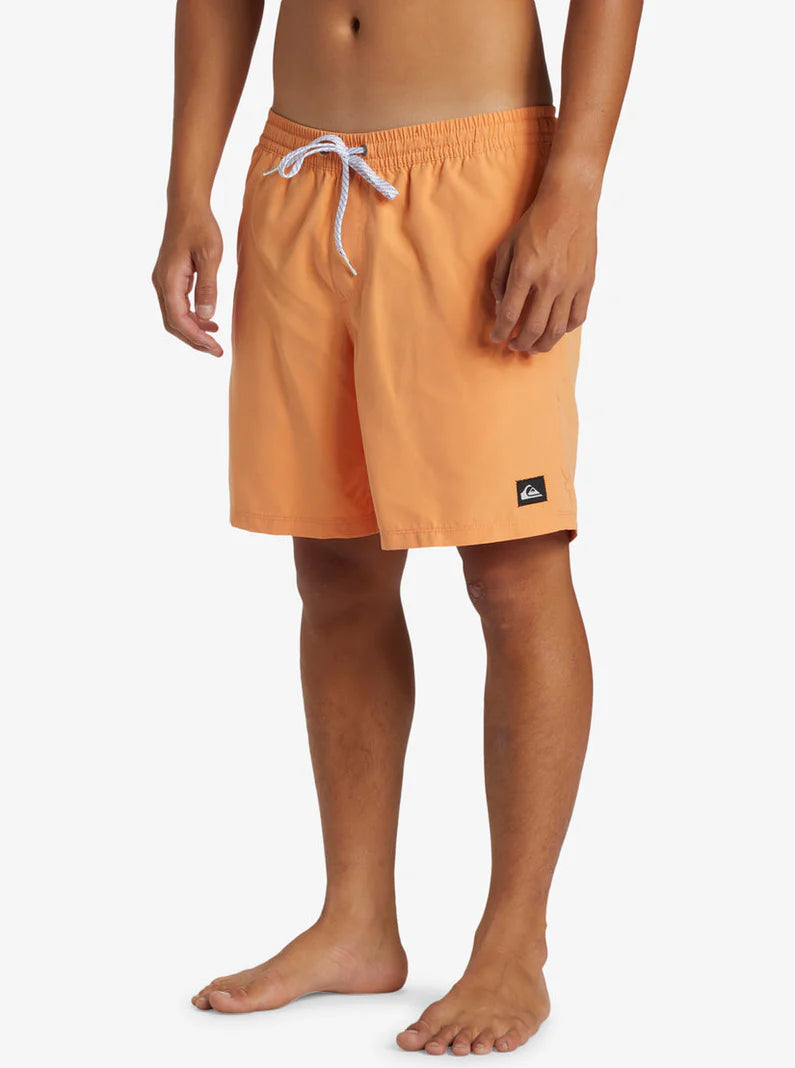 Quiksilver Quiksilver Men's Everyday Solid Volley 17" Marine Blue S Mens Elastic Swim Trunks