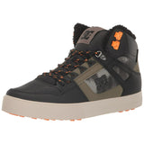 DC Men's Pure High-Top WC Winter Shoes - Black/Green Print