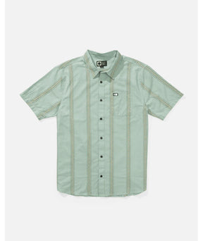 Salty Crew Salty Crew Men's Crew SS Button Up Charcoal M Mens Button Up Short Sleeve Shirts