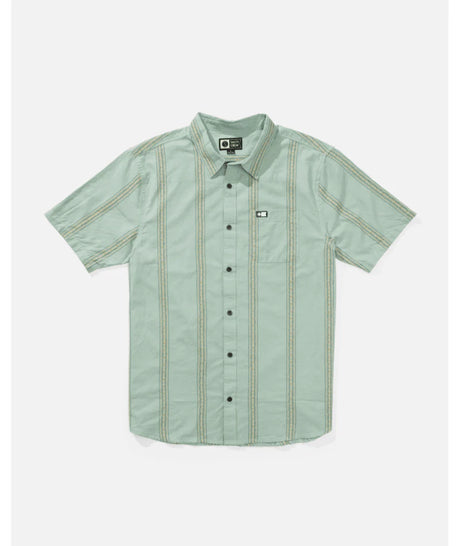 Salty Crew Salty Crew Men's Crew SS Button Up Charcoal M Mens Button Up Short Sleeve Shirts