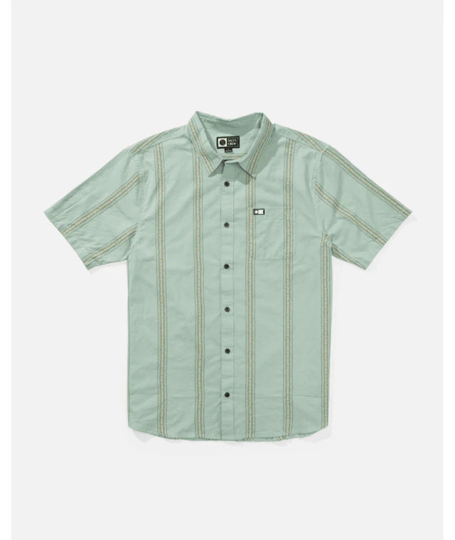 Salty Crew Salty Crew Men's Crew SS Button Up Charcoal M Mens Button Up Short Sleeve Shirts