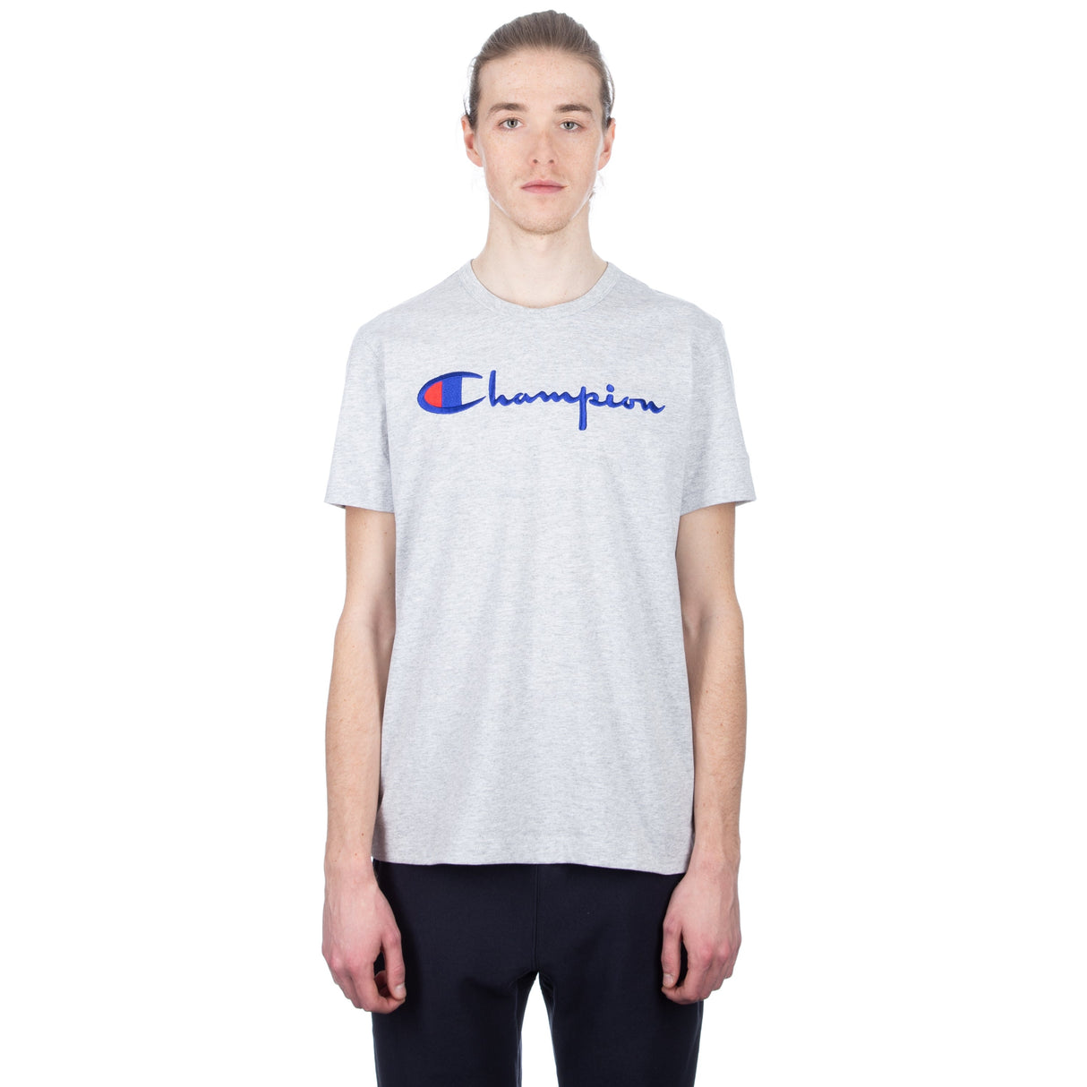 Champion Reverse Weave Script Tee - Grey
