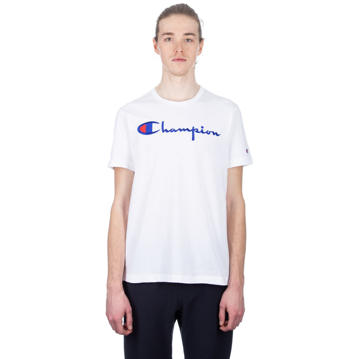 Champion Reverse Weave Script Tee - White