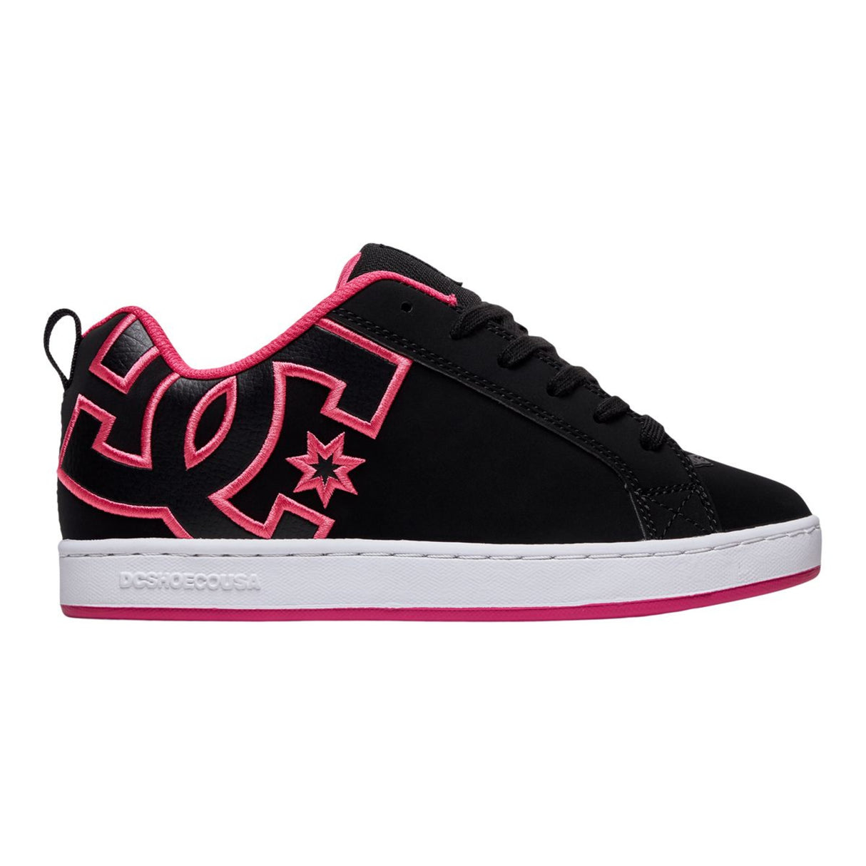 DC Court Graffik Womens Skate Shoes -Black/Pink Stencil