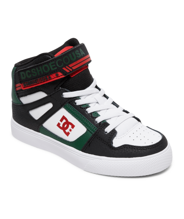 DC Pure Boys High Tops Shoes -Black/Green
