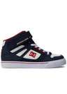DC Pure Boys High Tops Shoes -DC Navy/Athletic Red