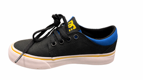 DC DC Trase TX Boys Skate Shoes BLACK-BLUE-WHITE 1 Youth Boys High Tops 5T to 13T and 1 to 7 US Size