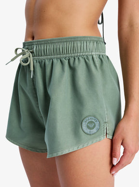 Roxy Roxy Women's  No Bad Waves Boardshort - Oil Green Oil Green S Womens Board shorts
