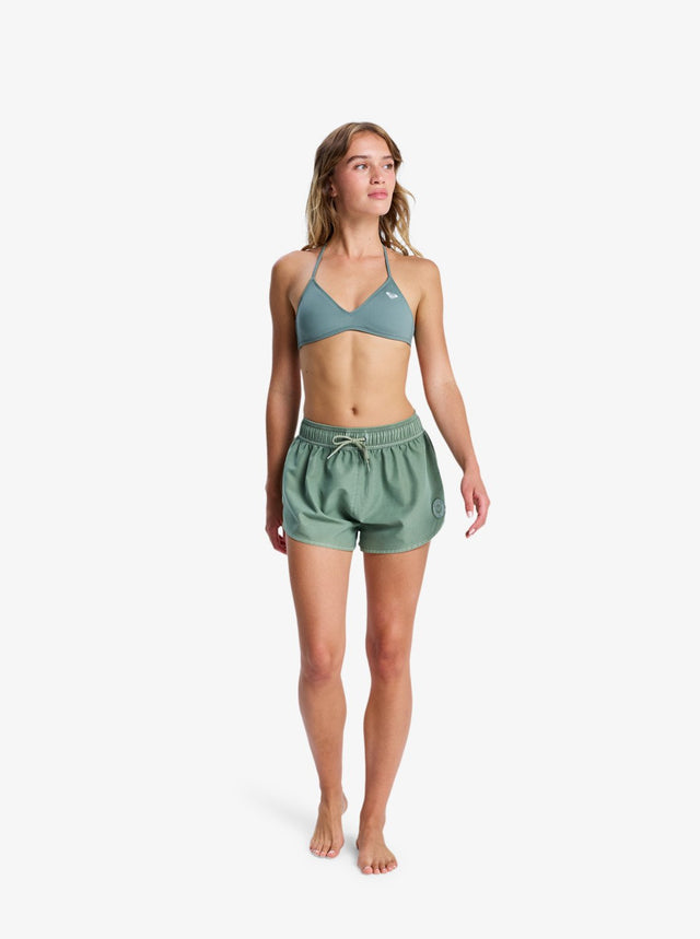 Roxy Roxy Women's  No Bad Waves Boardshort - Oil Green Oil Green S Womens Board shorts