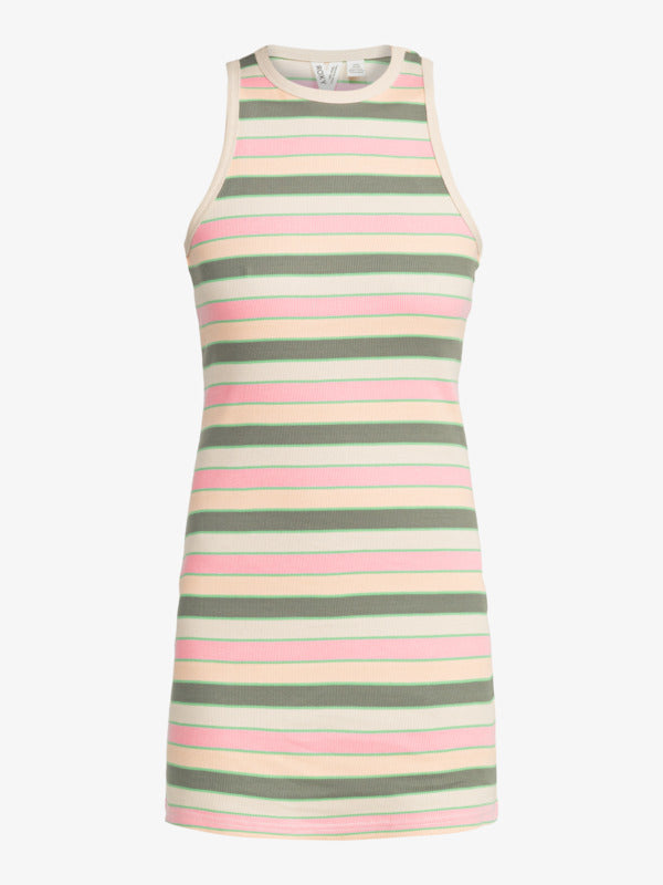 Roxy Roxy Women's Back To Beautiful Dress Agave Green Very Vista Stripe S Womens Short Dresses