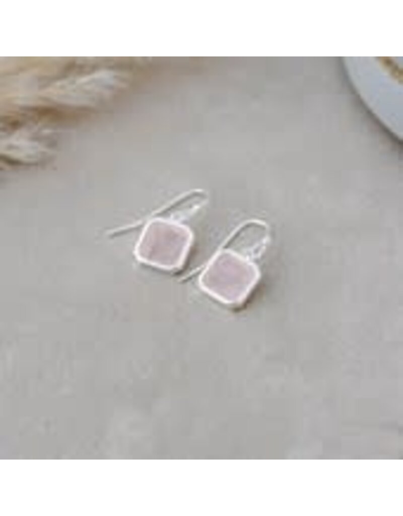 Glee Florence Earrings - Rose Quartz