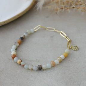 Glee Jewelry Glee Lysa Bracelet gold/amazonite OS Jewelry