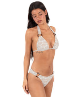 Hurley Hurley Women's Shell Crochet Ring Moderate Scoop Bottom - Egret Egret S Womens Bikini Bottoms