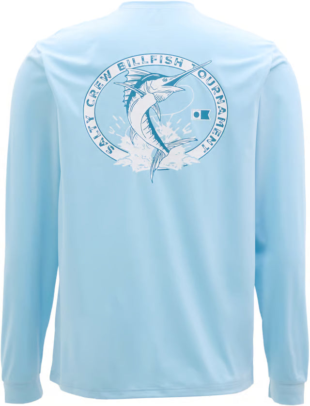 Salty Crew Salty Crew Men's Shootout LS Sunshirt Clear Sky M Mens Rashguards Swim Shirts