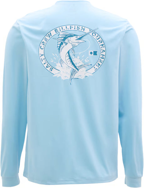 Salty Crew Salty Crew Men's Shootout LS Sunshirt Clear Sky M Mens Rashguards Swim Shirts