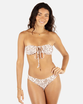 Hurley Hurley Women's Cheetah Spots Bandeau Bikini Top Cheetah S Womens Bikini Tops
