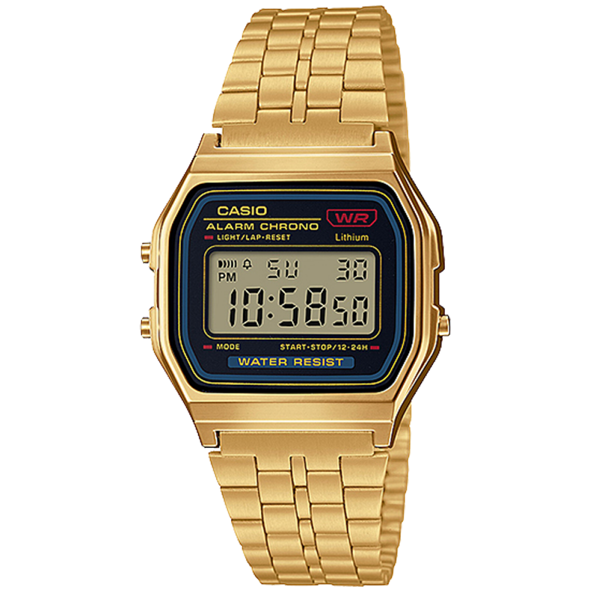 G Shock Casio A159WGEA-1 Watch Mens Watch Metal Bands