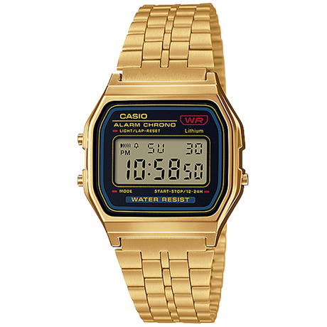 G Shock Casio A159WGEA-1 Watch Mens Watch Metal Bands