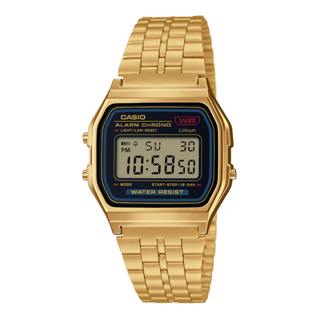 G Shock Casio A159WGEA-1 Watch Mens Watch Metal Bands